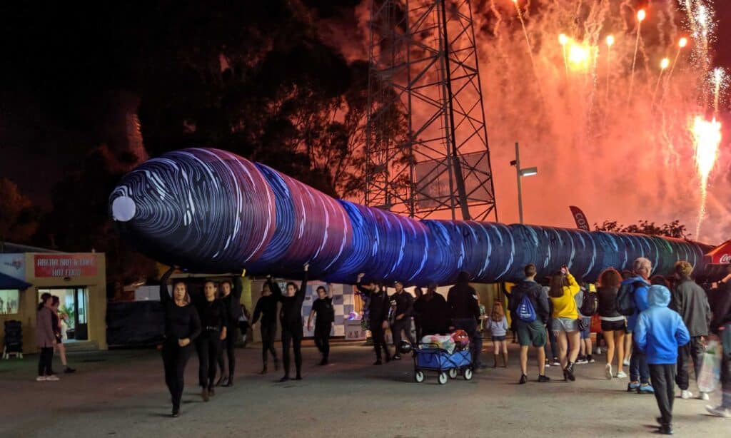 Designing and producing a 36-meter-long inflatable serpent required a holistic and innovative approach.