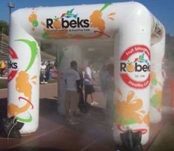 A giant inflatable misting cube is a perfect brand activation product.