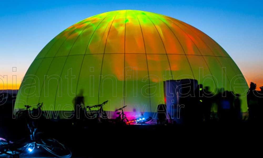 Inflatable Domes create a dramatic visual background when used for outdoor theatres and concerts