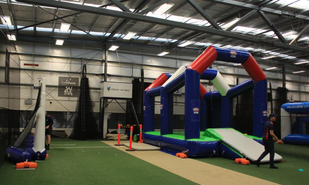 The AFL Multisport Inflatable combined Mark Training, AFL Goals and targets.