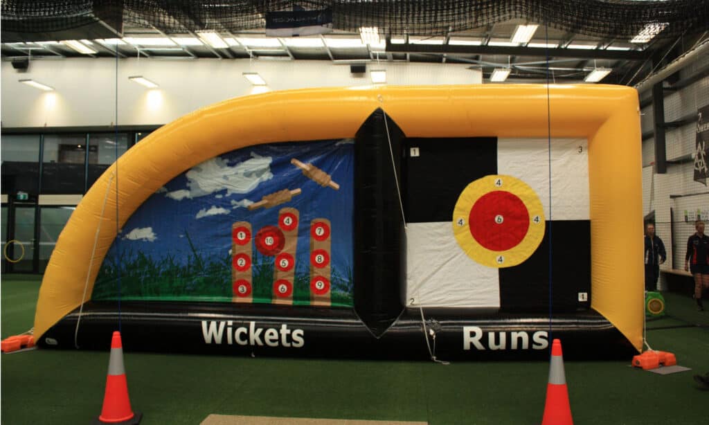 Each sport was to have one inflatable that would serve as a multi-functional game, meaning they could set up a single unit for each while still being able to run simultaneous activities at each sports station.