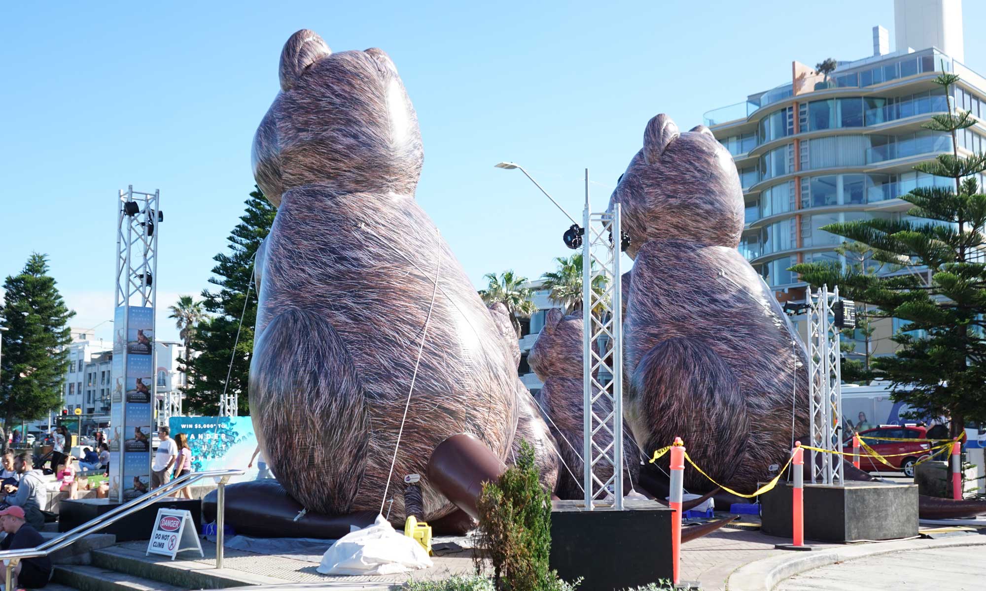 Displayed over a weekend on the Bondi Foreshore, the quokkas successfully brought media attention to the campaign and were widely featured on television, in newspapers, and on social media.