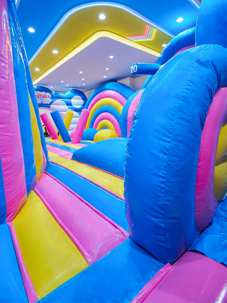 The challenging aspect of this project was designing an inflatable and all fourteen activities in a concise space.