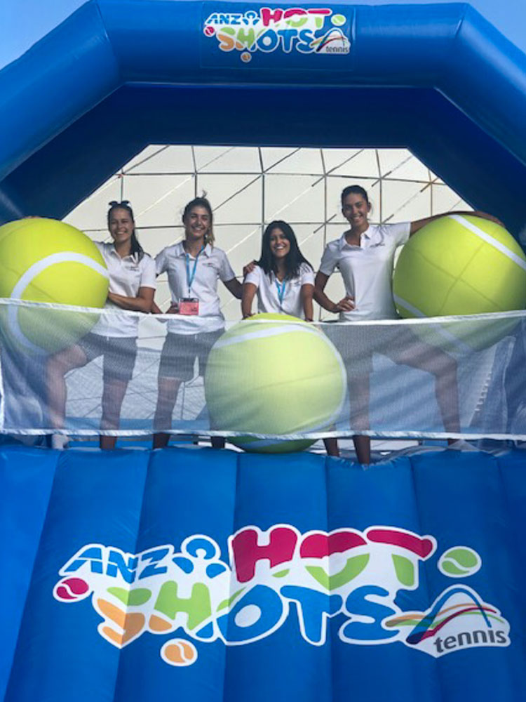 The objective was to create an interactive human bowling experience that would take centre stage outside the Australian Open, and promote the ANZ Hotshots program to attendees of the event.