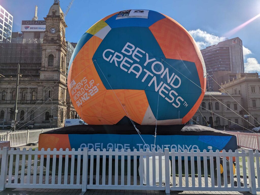 Special attention was given to the ball's construction to withstand a high wind rating of 55 km/h.