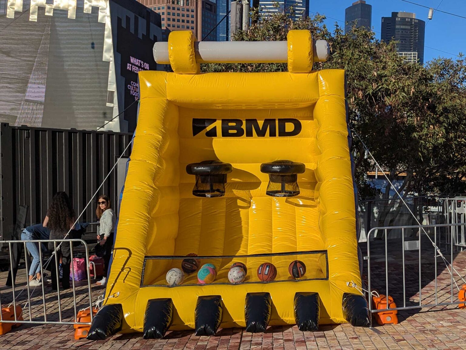 Sports Games as inflatable advertising for sponsorship recognition