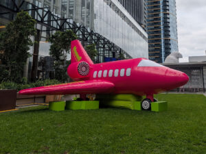 Custom Inflatable Private Jet Replica for Melbourne Quarter Inauguration
