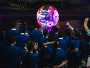 Giant Inflatable Football Promotes AFC Women’s Asian Cup in Parramatta River