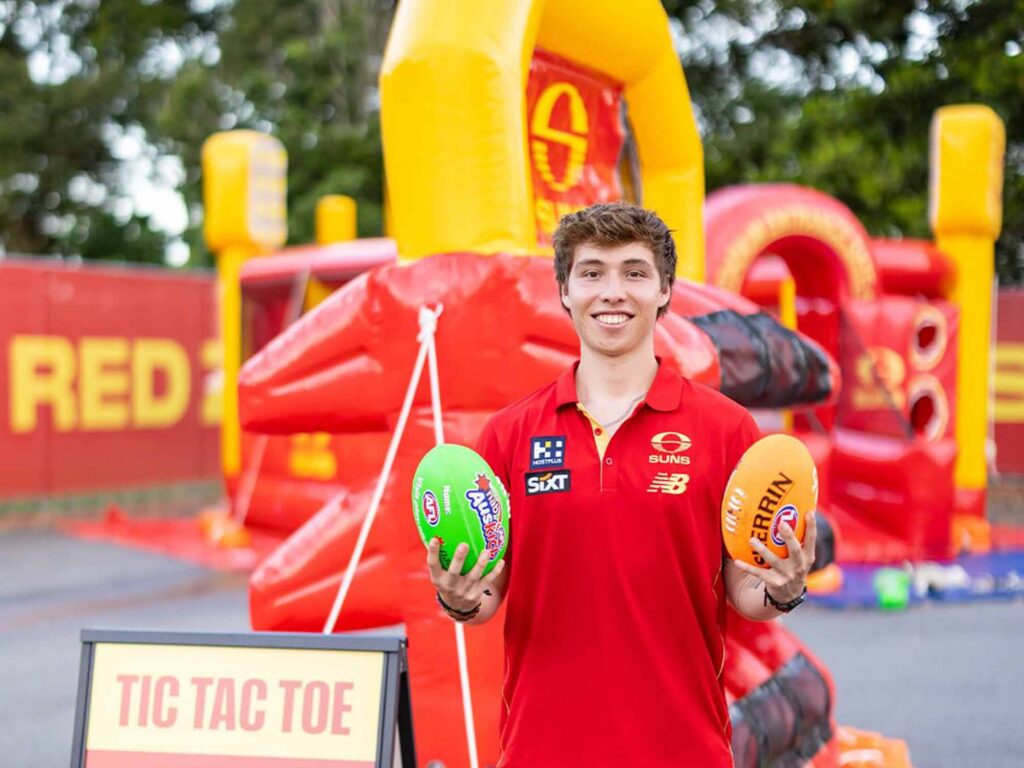 Gold Coast Suns Boost Fan Engagement with a suite of Custom Rugby Themed Inflatables